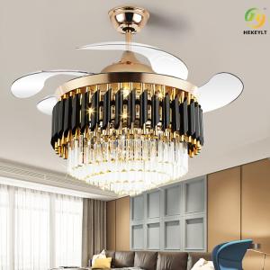 Wholesale Retractable Ceiling Fan Light With Bluetooth Speaker 48W 42 Inch from china suppliers
