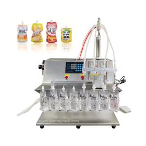 Wholesale 2025 New Double Nozzles Liquid Water Spout Pouch Bag Filling Machine Stand up Nozzle Bag Semi Automatic Filler and Sealer from china suppliers
