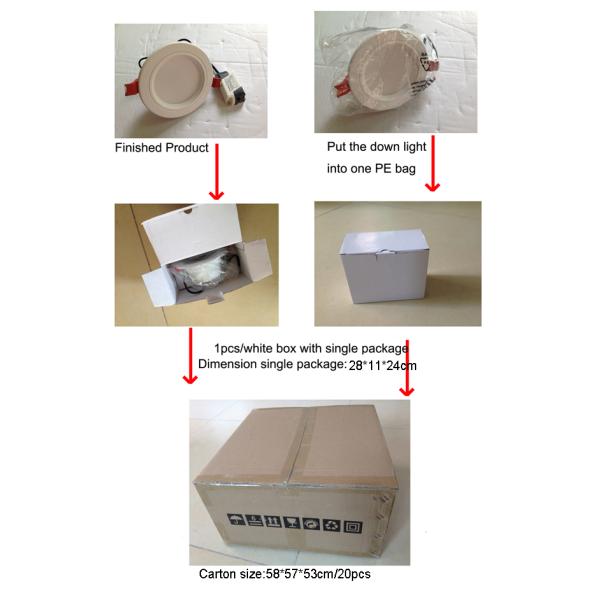 8 inch LED Ceiling Lighting 23W , 2150Lumen Down Lighting Luminaires
