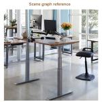 SPCC Steel/Iron Frame Material Customized Brown Wooden Laptop Desk for