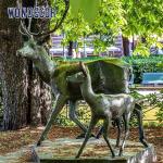 Real Size 3d Bronze Deer Sculpture Smooth Texture