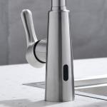 Infrared Sensor Kitchen Water Faucets Pull Down Flexible Hose Taps