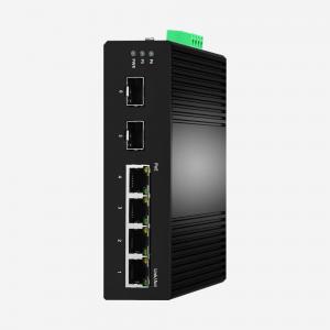 China CE ROHS Industrial Gigabit Ethernet Switch With 2 Gigabit Fiber Ports And 4 PoE Ports on sale