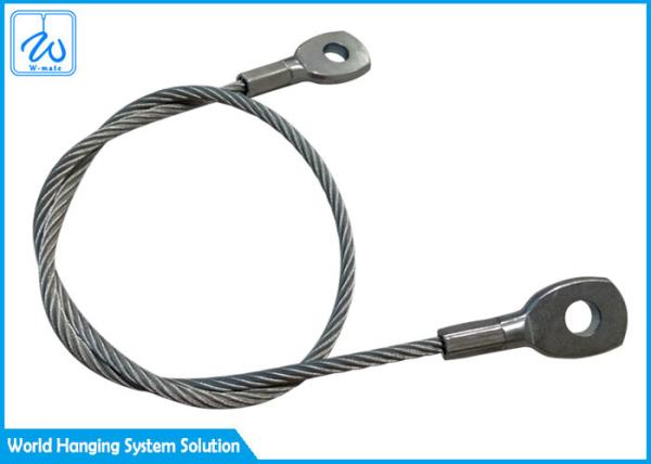 2mm Coated PVC Extension Spring Safety Cable Stainless Steel Eye Safety Wire
