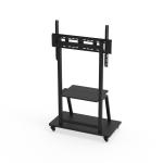 Black Smart Board Floor Stand For 55 Inch 65 Inch LCD TV Screen OEM ODM