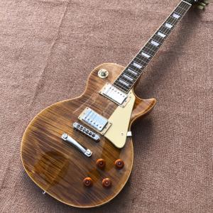 Wholesale New standard LP 1959 R9 electric guitar, Flame Maple Top, frets cream binding, a piece of neck &amp; body, Tune-o-Matic brid from china suppliers