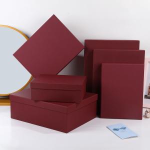 Wholesale Wine Red Wedding Gift Box Birthday Gift Box Village Shirt Clothes Gift Box Shoe Packaging Box Empty Box from china suppliers