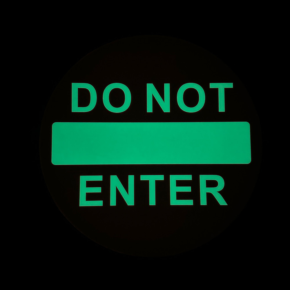 Circle Aluminum Traffic Safety Warning Signage Glow In The Dark