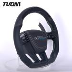 Matte Carbon Fiber Leather Audi RS6 C8 Steering Wheel With LED Display