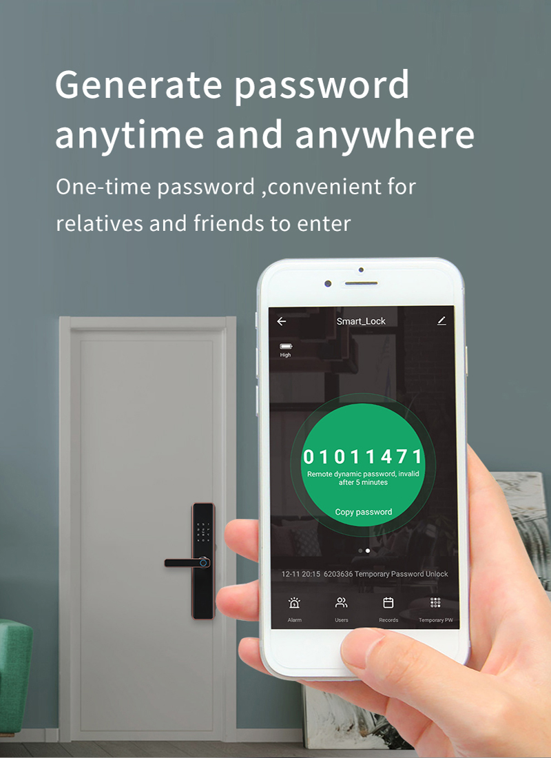 TTlock Smart Home Door Lock M1 Door Access Control Anti-theft Lock Biometric Fingerprint Lock