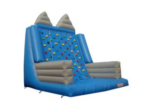 Wholesale Backyard Fun Inflatable Rock Climbing Wall Blue And Gray For Outdoor Activities from china suppliers