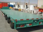 40 Foot Gooseneck 3 Axle Low Bed Semi Trailer For Container Transportation