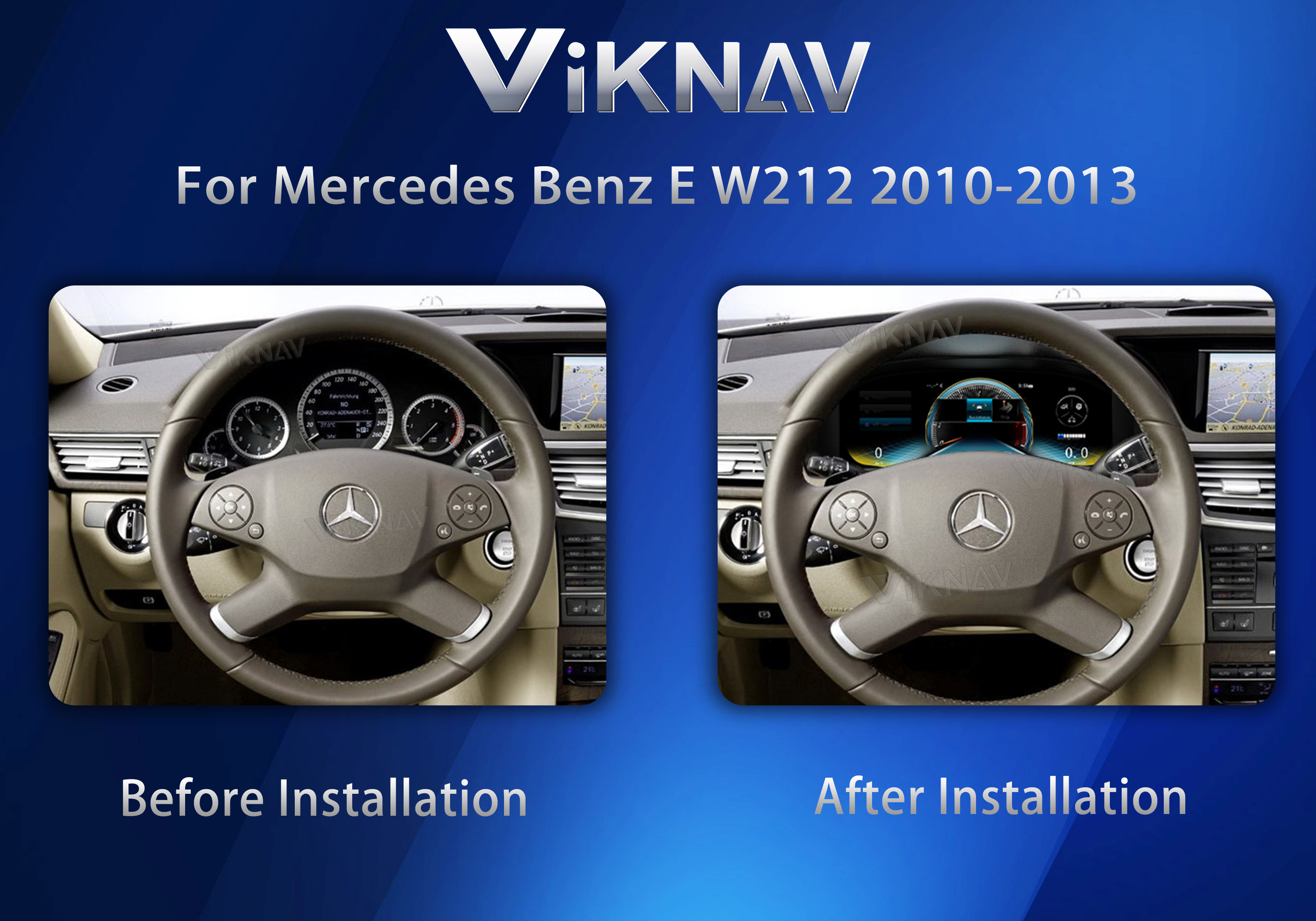 VIKNAV Digital Instrument Panel Car Cluster Mercedes Benz E-Class W212 2010-2013