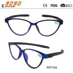 Fashionable reading glasses ,plastic temple can extend and magnetic hanging neck