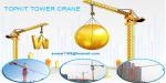 TC5008 Cat Head Top Slewing Crane Tower 50M Boom Lifting Jib 4t Max.load