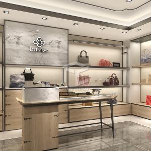 Wholesale T4 LED Fashion Design Bag Display Shelf For Shop With 20mm Thick MDF from china suppliers