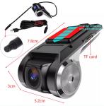 FCWS LDWS Car Camcorder FHD 1080P Vehicle Blackbox DVR Dual Lens