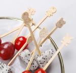 Bamboo Animal Topic Rabbit Decorative Picks For Bar Buffet