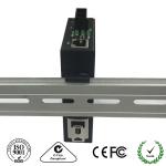 DIN-Rail 10/100/1000Base-TX to 1000Base-X Ethernet Media Converter