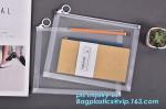 portable transparent flat bottom slider k bag for cosmetic, Food grade Coex PP
