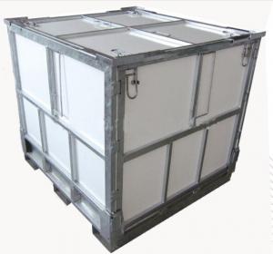 Wholesale 1000L Steel Folding IBC Intermediate Bulk Container With Coated PP Panel from china suppliers