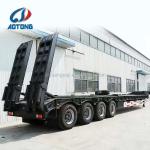 60 Tons Fuwa Low Bed Lowboy Trailers AOTONG 3 Axles for Heavy Load Transportatio