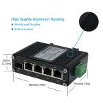 Mini Industrial Gigabit Ethernet Switch 4 Port GE + 1 Port SFP 100M 1000M