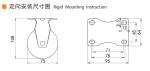 EDL Medium Duty 3inch 150kg Plate TPU Caster by Rigid, Swivel and Brake type