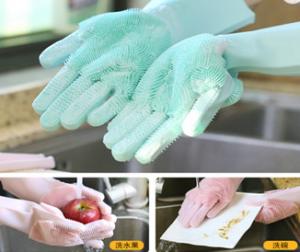 China Multi Color Silicone Cleaning Gloves Dishwashing Kids Household Fruit Clean on sale