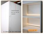 Motion Sensor Hair Display Cabinet with LED Spot Light