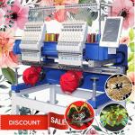 400*500mm two head embroidery machine 15 needles cap t-shirt flat 3d sequin