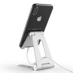 COMER Rotation metallic cell phone holder desk double adjustable angle mobile