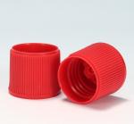 28 415 Red PP Screw Ribbed Plastic Turret Dispensing Caps Twist Top Cap Turret