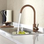Steel 304/316 Material Kitchen Sink Tap Deck Mounted Mixer Single Handle 2ways