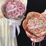 Valentine's Day Printing Special-shaped Flower Wrapping Paper 50g Mixed Pulp