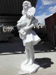 High quality polish white marble statue sculpture for exhibition,stone carving