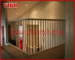 Wrought Iron Staircase VK116S Wrought Iron Handrail Tread Beech,Railing tempered