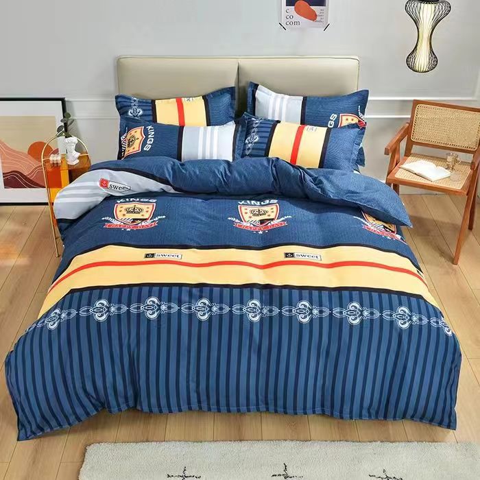 Custom Color Luxury 100% Cotton Bedsheets Duvet Cover Bed Sheet Bedding Set