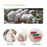 ISO9000 30cm Biodegradable Mesh Bags , GOTS Drawstring Produce Bags