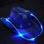 Neon Flash LED Light Up Hats Glow In Dark Flashing Lighted Cowboy Hats 5 Colors