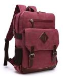 Reusable 13 Inch Polyester Laptop Bag / Red Canvas Laptop Backpack Lightweight