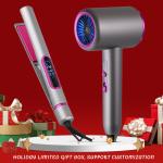 Festival Gift Box Set Customized Hair Dryer Curling Wand Set With 1M Power Cord