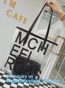 Wholesale popular big handbags PVC printing women bag, Shoulder Bags Popular Women Beach Bags, shoulder designer luxury designer h from china suppliers
