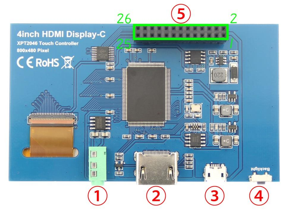 4 Inch Raspberry Pi Zero Touch Screen LCD Display 800*480 HDMI Port RTP Touch Panel