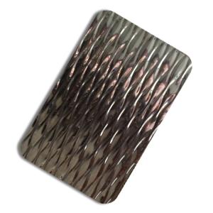 Wholesale 304 Stamped Water Wave Stainless Steel Panel Metal Decorative Sheet from china suppliers