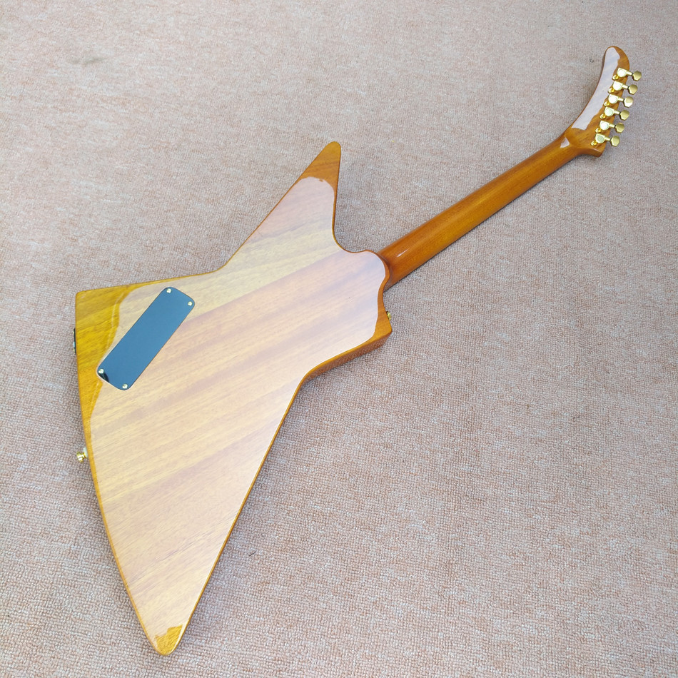 RD type Electric Guitar in Natural wood color, Custom Shop RD guitar with Chrome hardware, Dots inlays, Free shipping