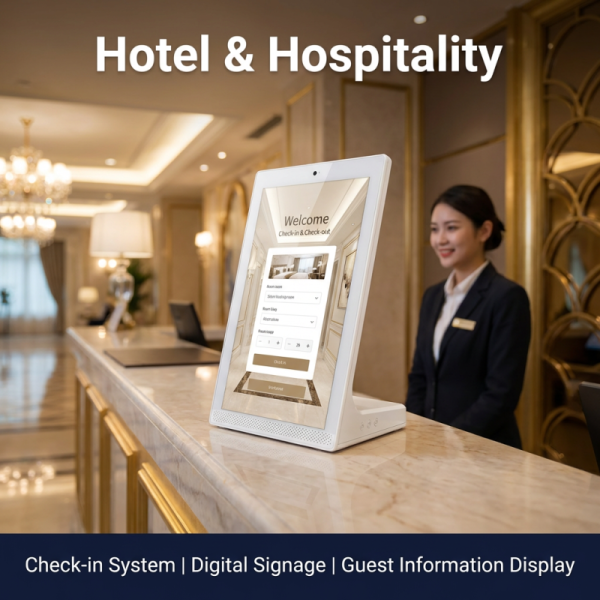 L-Type Desktop Digital Display with Face Recognition, Multi-Touch Capacitive Screen and Full HD Resolution