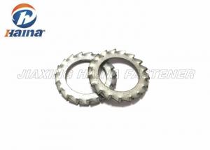 China Bright Plated External Tooth Lock Washer , Stainless Steel Lock Washers For Machines on sale