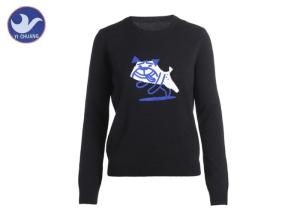 Wholesale Cartoon Jacquard Womens Knit Pullover Sweater Embroidery Leisure Jumper from china suppliers