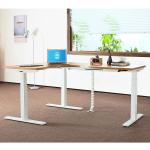 60 72 Inch L Shape Recording Studio Table Workstation Triple Motor Height